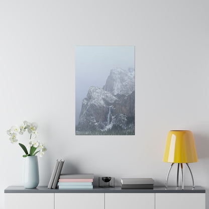 Winter Waterfall at Yosemite on Canvas, Stretched, 0.75"