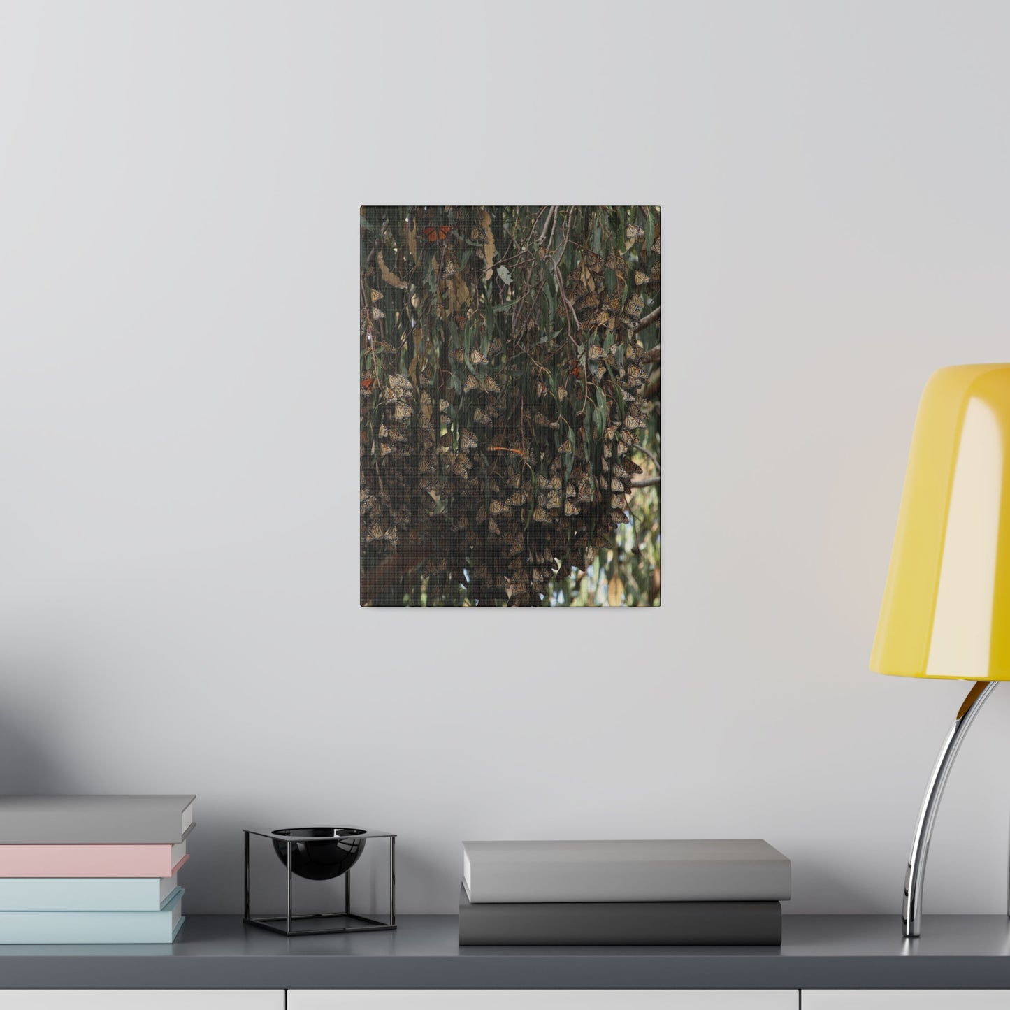 A Roost of Clustered Monarch Butterflies on Canvas, Stretched, 0.75"