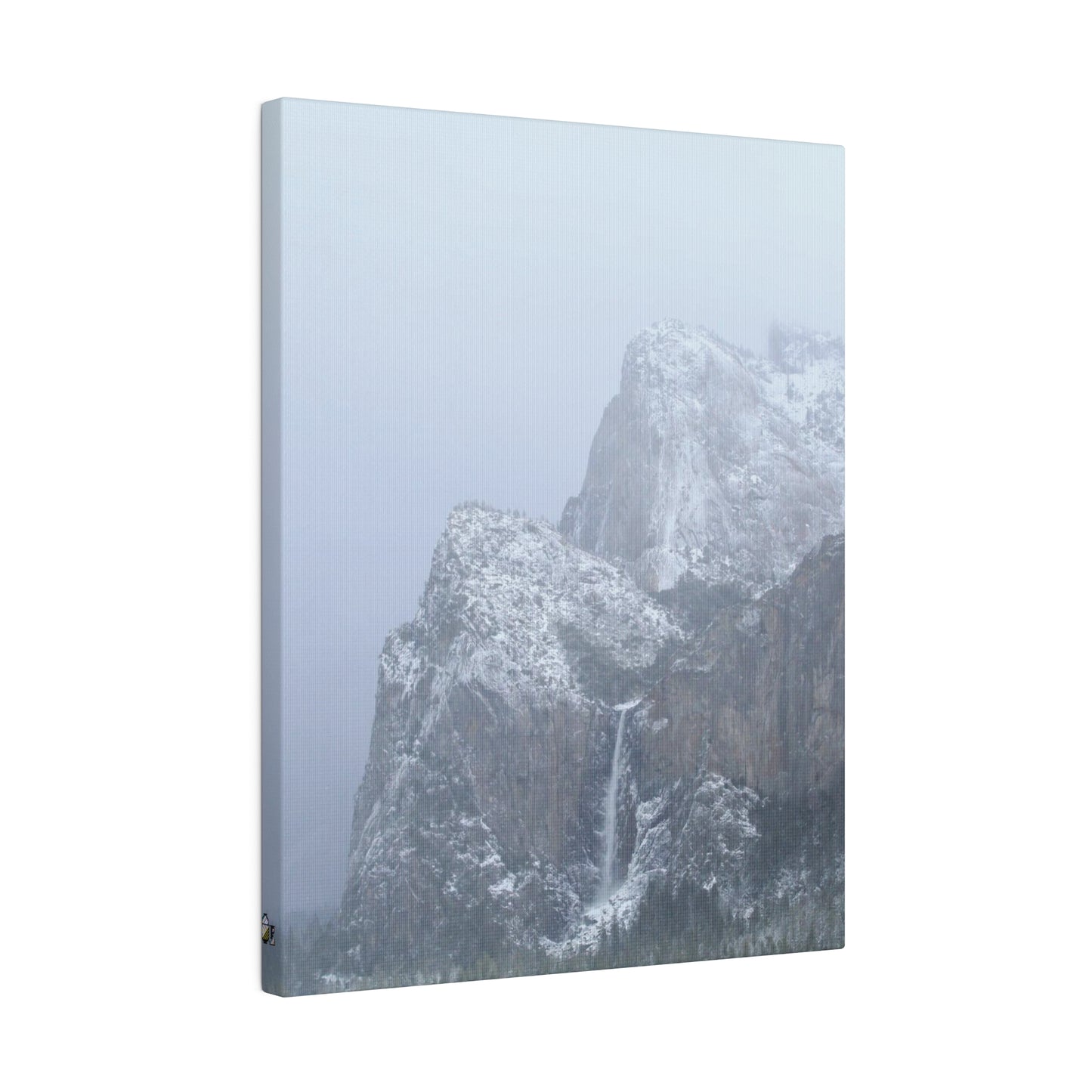 Winter Waterfall at Yosemite on Canvas, Stretched, 0.75"