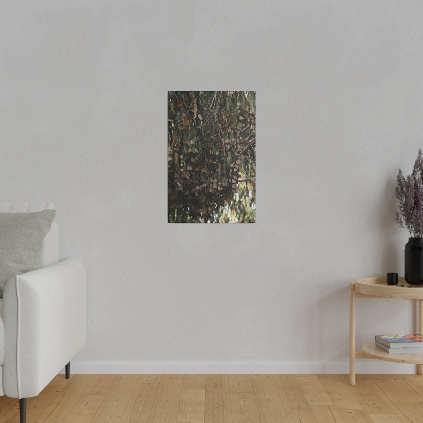 A Roost of Clustered Monarch Butterflies on Canvas, Stretched, 0.75"