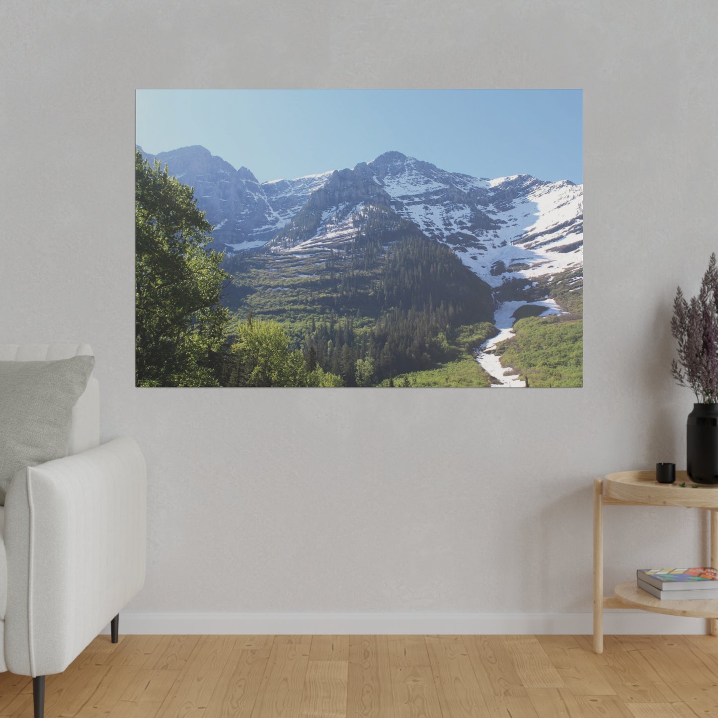 Peaks at Glacier National Park on Canvas, Stretched, 0.75"