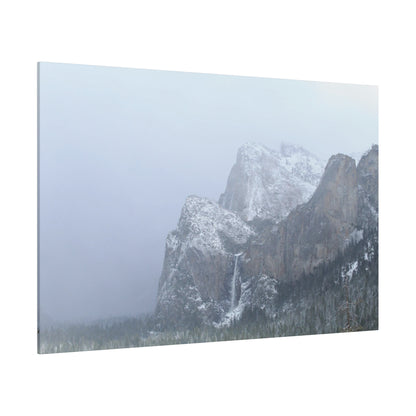 Winter Waterfall at Yosemite on Canvas, Stretched, 0.75"