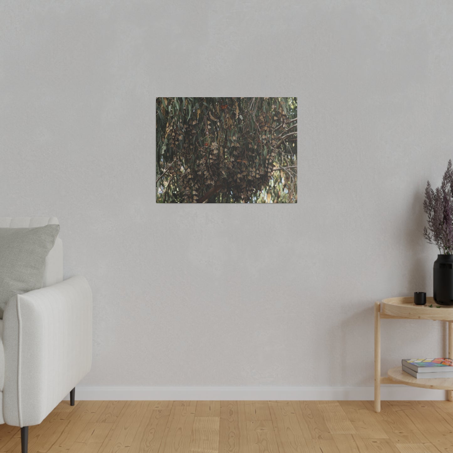 A Roost of Clustered Monarch Butterflies on Canvas, Stretched, 0.75"